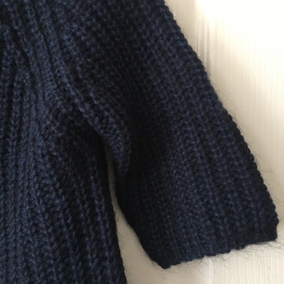 Navy Cable Design Sweater - Picture 3 of 5